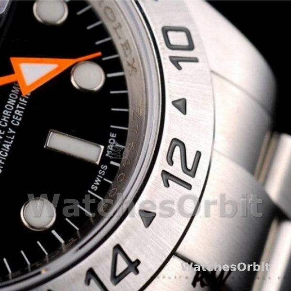 Replica Rolex Explorer 40 mm Uomo-REP016820-Acciaio inossidabile-Comparto nero Nero