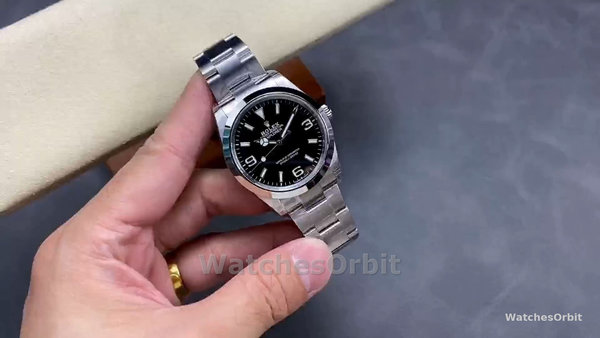 Unisex's Rolex Explorer 36mm Men's-SRL156 14270-Stainless Steel-Black Dial Black