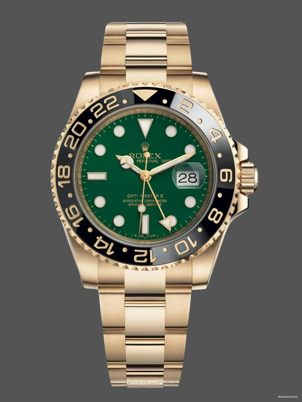 Rolex GMT Master II 116718LN Oyster Bracelet Green Dial 40mm Mens Replica Watch
