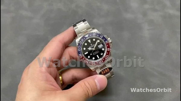 Men's Rolex GMT-Master II 40mm Men's-116719BLRO-White Gold-Pepsi-Black Dial Black