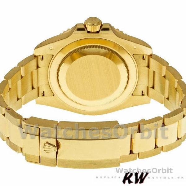 Replica Rolex GMT-Master II-116758 da uomo, 40 mm, oro giallo, quadrante con pavé, uomo con pavé