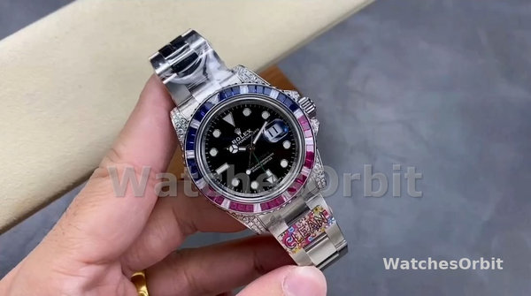 Replique Hommes Rolex GMT-Master II-116759SA, 40mm, cadran noir, Hommes Noir