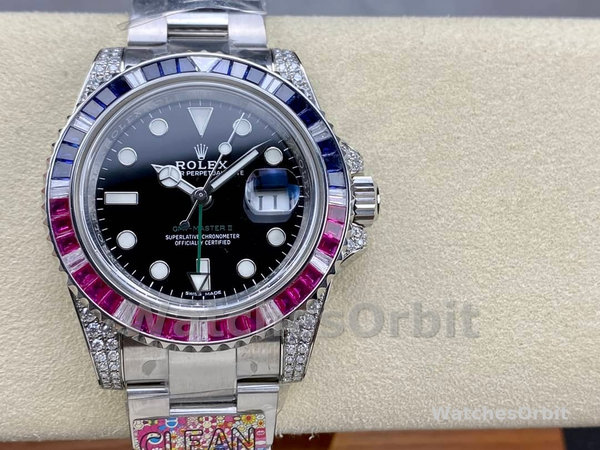 Replique Hommes Rolex GMT-Master II-116759SA, 40mm, cadran noir, Hommes Noir