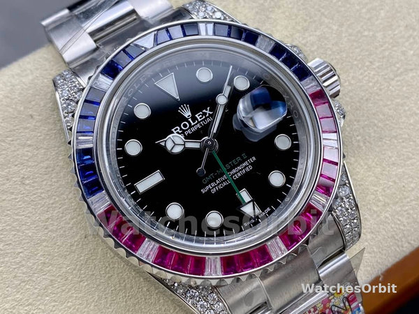Replique Hommes Rolex GMT-Master II-116759SA, 40mm, cadran noir, Hommes Noir