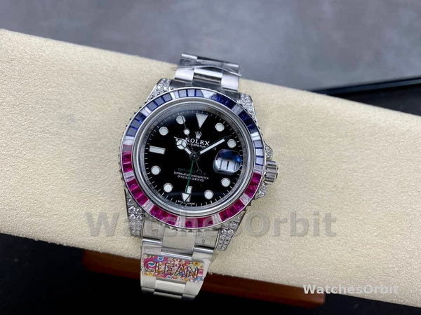 Replique Hommes Rolex GMT-Master II-116759SA, 40mm, cadran noir, Hommes Noir