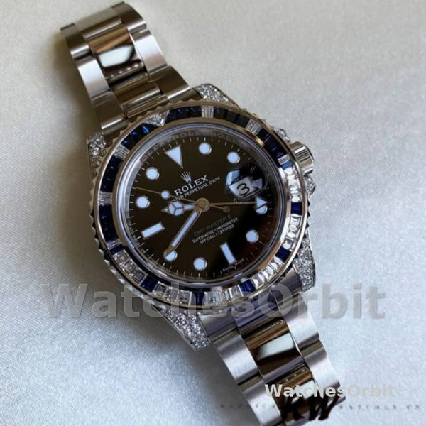 Rolex GMT Master II 116759SA Black Dial White Gold 40mm Mens Replica Watch