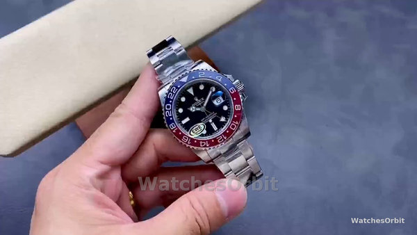 Replica Rolex GMT-Master II-126710BLRO 0002 da uomo, Nero