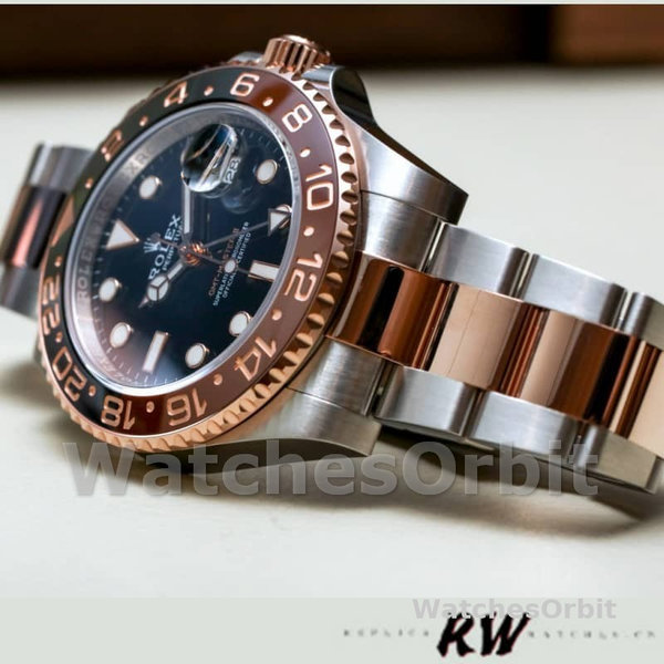 Replica Heren Rolex GMT-Master II-126711CHNR, 40mm, Zwarte Wijzerplaat, Heren Zwart
