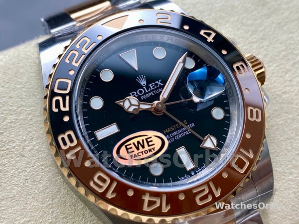 Replica Heren Rolex GMT-Master II-126711CHNR, 40mm, Zwarte Wijzerplaat, Heren Zwart