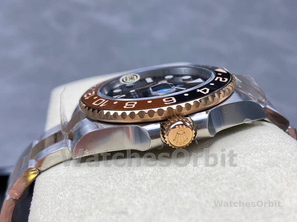Replica Heren Rolex GMT-Master II-126711CHNR, 40mm, Zwarte Wijzerplaat, Heren Zwart