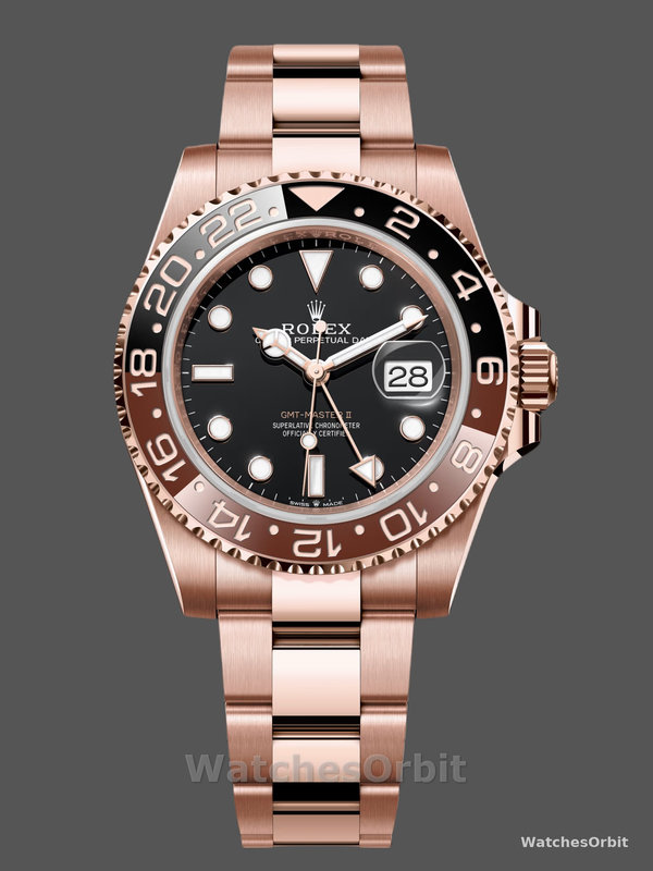 Rolex GMT-Master II 126715CHNR Black Dial Everose case 40MM Mens Replica Watch