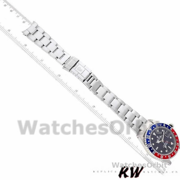 Mens Rolex GMT‑Master II-16710, 40mm, Black Dial, Blue Red Pepsi Bezel, Men’s Black Replica Watch Image