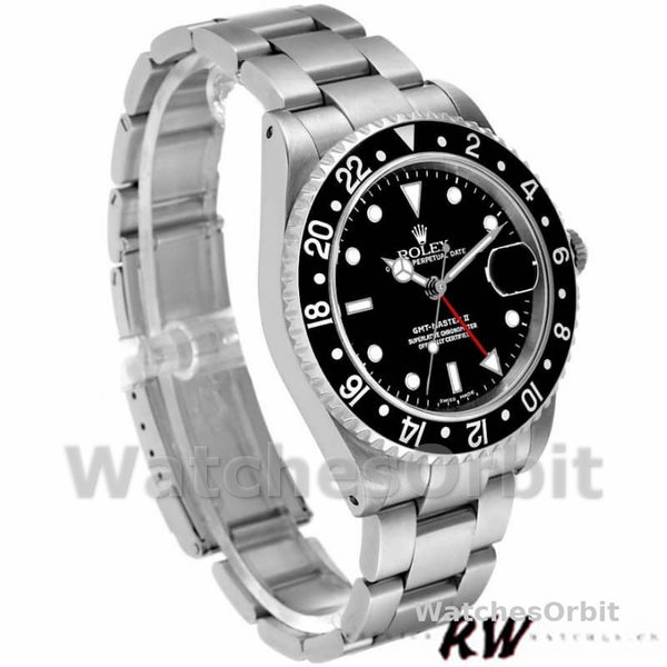Replica Rolex GMT-Master II-16710 da uomo, 40 mm, quadrante nero, cassa in acciaio inossidabile, nero da uomo
