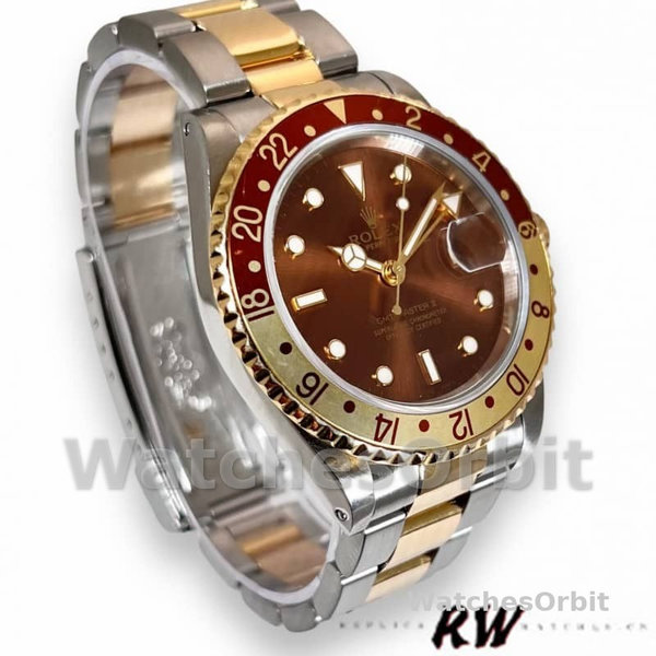 Replica Rolex GMT-Master II 16713 White Gold Chocolate Dial 40mm Herren Replica Uhr