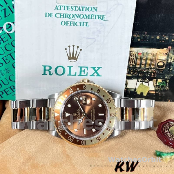 Replica Rolex GMT-Master II 16713 White Gold Chocolate Dial 40mm Herren Replica Uhr Sportliches Design