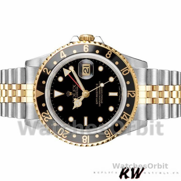 Rolex GMT-Master II 16713LN Oystersteel Yellow Gold Black Dial 40MM Mens Replica Watch