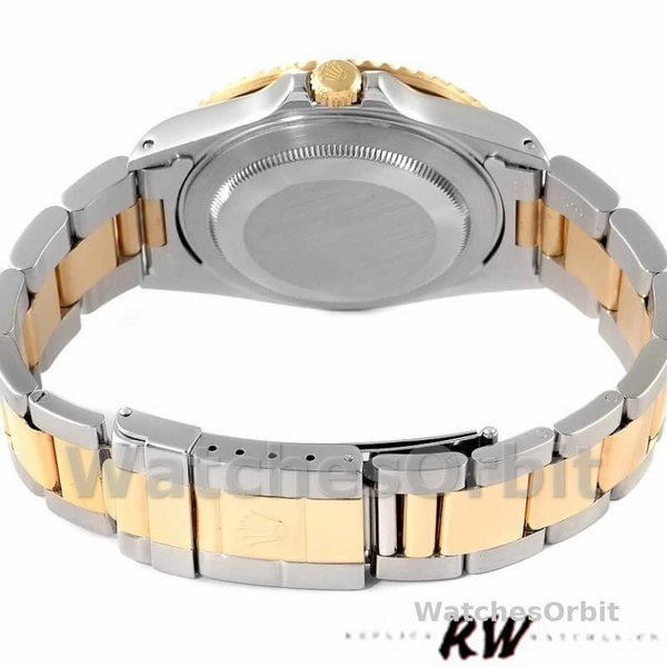 Replica Rolex GMT-Master II 40 mm Uomo-16713LN-Acciaio e oro giallo-Comparto nero Nero