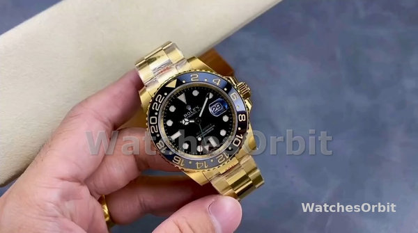 Men's Rolex GMT-Master II 40mm Black Dial 116718LN Yellow Gold Men's Black Dial