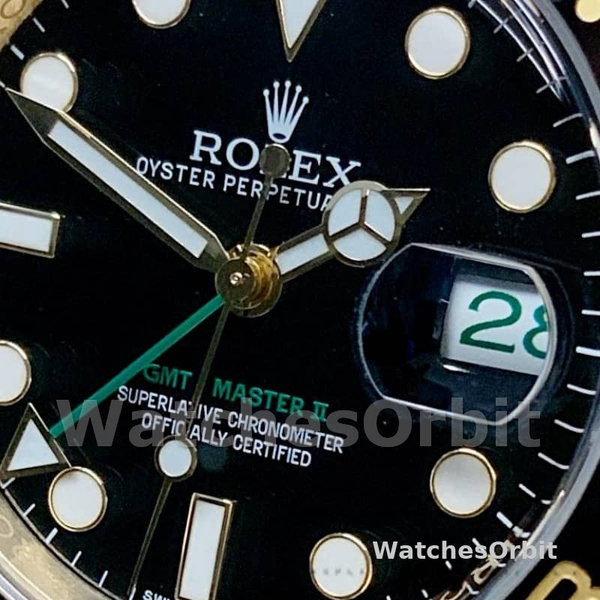 Rolex GMT Master II 40mm m126718grnr 0001 Oyster Bracelet Black Dial Mens Replica Watch
