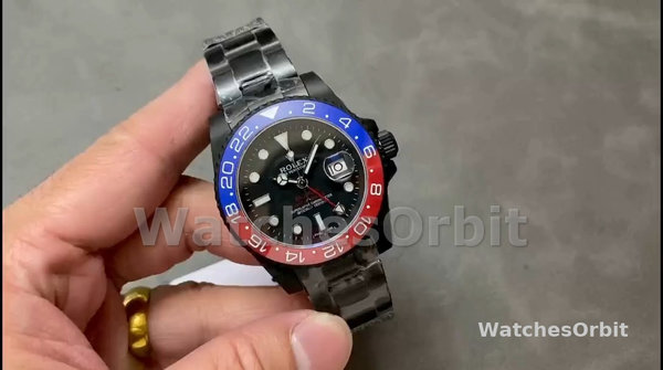 Replica Rolex GMT Master II 40mm Pepsi 126710blro 0002 Black Dial