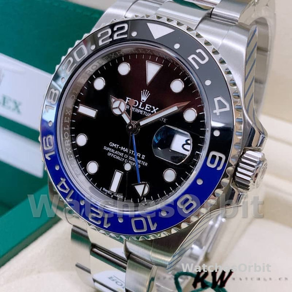Replica Rolex GMT-Master II 40mm Heren-116710BLNR-Zwarte wijzerplaat Zwart