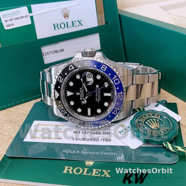 Replica Rolex GMT-Master II 40mm Heren-116710BLNR-Zwarte wijzerplaat Zwart