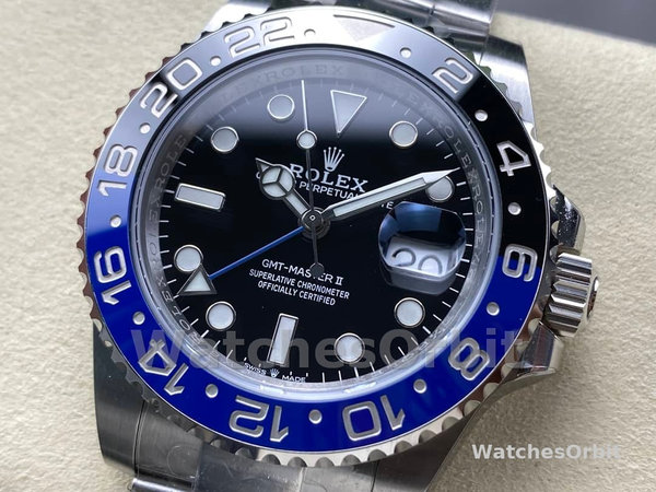 Replica Rolex GMT-Master II 40mm Heren-116710BLNR-Zwarte wijzerplaat Zwart