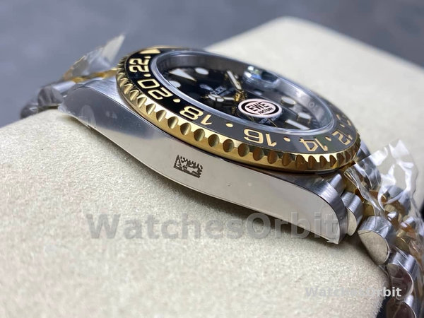 Rolex GMT Master II Black Dial Steel 18kt Yellow Gold 126713GRNR 0001 Men's Watch