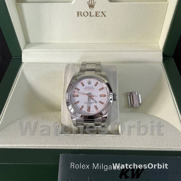 Rolex Milgauss 116400 Automatic White Dial 40mm Mens Replica Watch