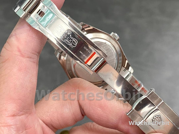 Replica Rolex Day Date 36-128235 0070, 36mm, Everose Gold, Witte Roman, voor heren
