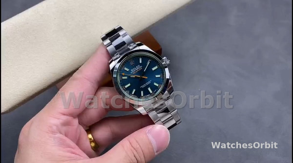 Men's Rolex Milgauss 40mm Men's-116400GV-Stainless Steel-Z-Blue Dial Z-blue
