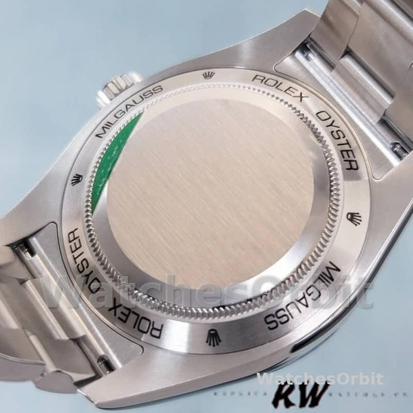 Replica Rolex Milgauss 40 mm Uomo-116400GV-Acciaio inossidabile-Z-Comparatore blu Z-blu