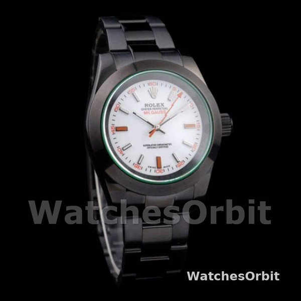 Men's Rolex Milgauss 40mm Men's-PR116610-Stainless Steel-White Dial Black