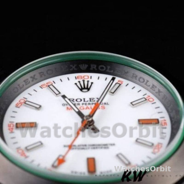 Replica Rolex Milgauss 40mm Heren-PR116610-Roestvrij Staal-Witte Wijzerplaat Zwart