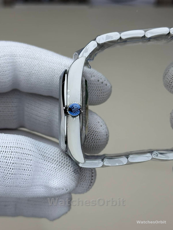 Replica Rolex Oyster Perpetual-126000 da uomo 2024, acciaio inossidabile, quadrante blu baby, blu