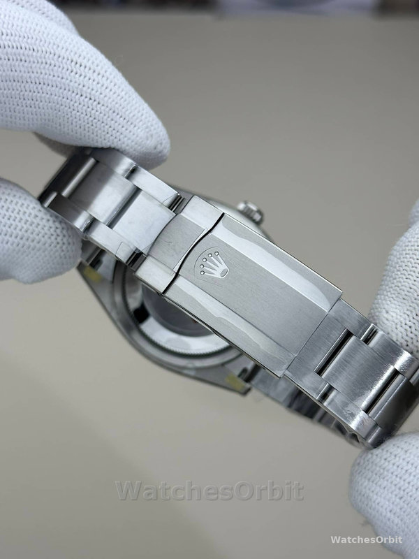 Replica Rolex Oyster Perpetual-126000 da uomo 2024, acciaio inossidabile, quadrante blu baby, blu