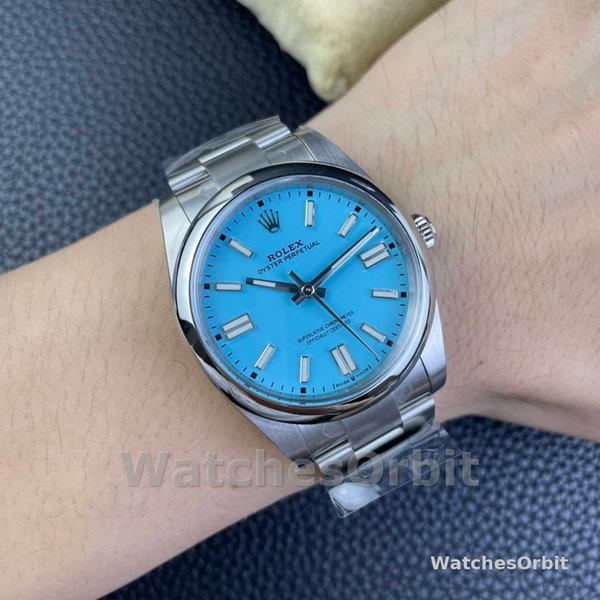 Rolex Men's Oyster Perpetual 41 Turquoise Dial m124300 0006 Men's Watch