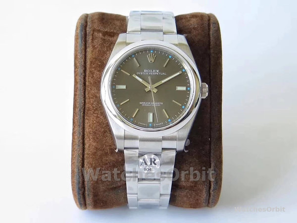 Replica Rolex Oyster Perpetual-114300 0001 da uomo, 39 mm, grigio
