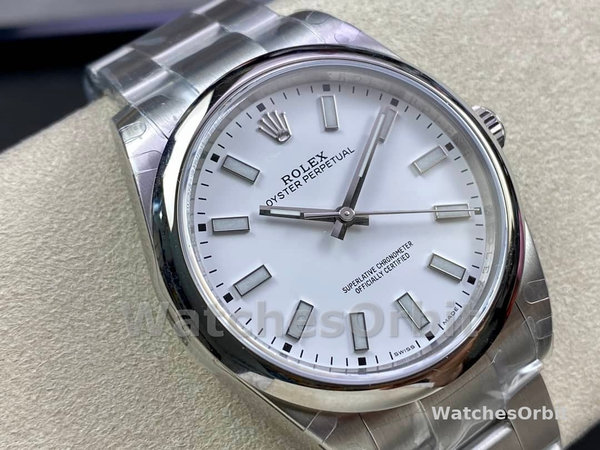Mens Rolex Oyster Perpetual 39mm Mens-114300-White Dial White Replica Image