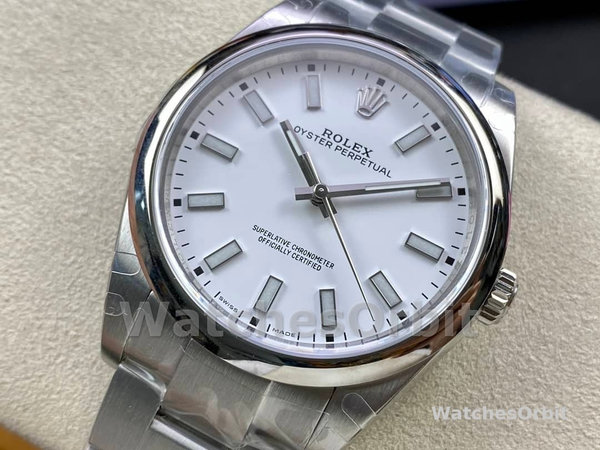 Mens Rolex Oyster Perpetual 39mm Mens-114300-White Dial White Replica Image