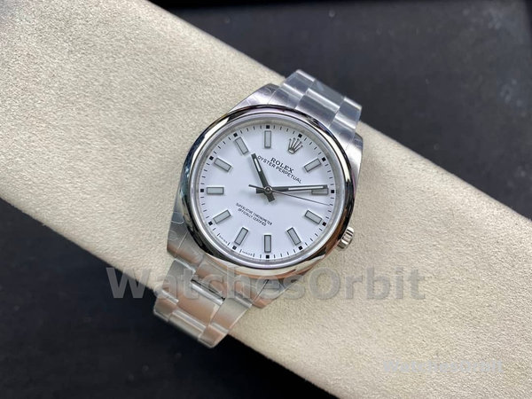 Mens Rolex Oyster Perpetual 39mm Mens-114300-White Dial White Replica Image