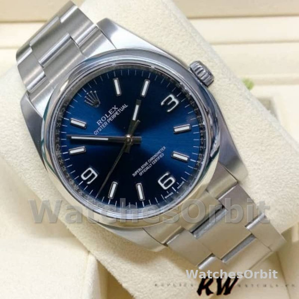 Unisex's Rolex Oyster Perpetual 36mm Unisex-116000-Blue Dial-Automatic Blue