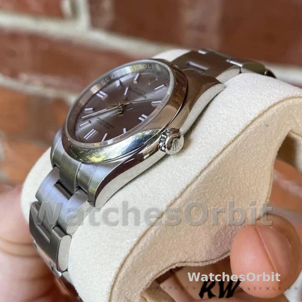 Replica Rolex Oyster Perpetual 36 mm Unisex-116000-Rhodium Quadrante grigio Unisex-116000-Rhodium Quadrante grigio