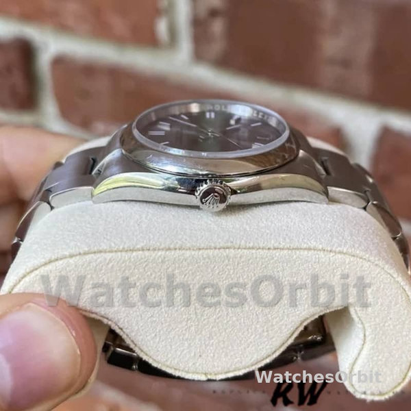 Replica Rolex Oyster Perpetual 36 mm Unisex-116000-Rhodium Quadrante grigio Unisex-116000-Rhodium Quadrante grigio