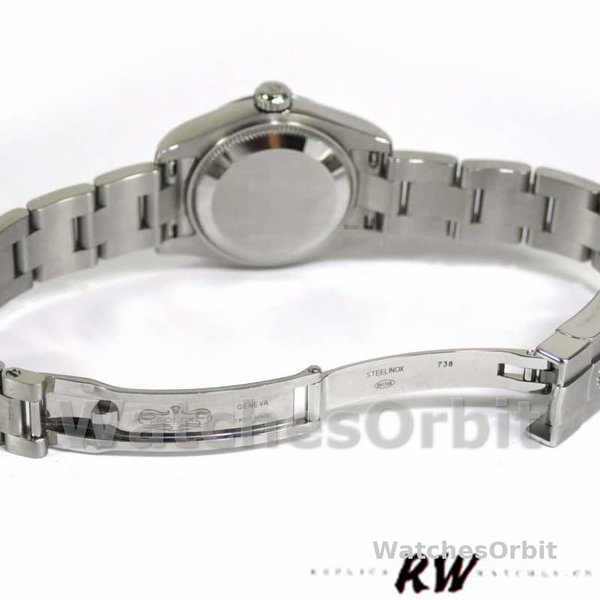 Replique Rolex Oyster Perpetual 26mm Femmes-176200 Cadran vert olive-Bracelet d'huître Vert