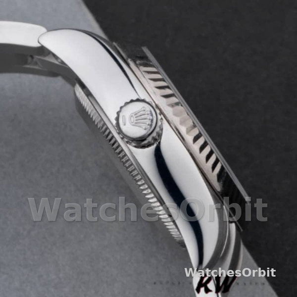 Replique Rolex Oyster Perpetual 26mm Femmes-176234-Cadran noir-Baton bleu Noir