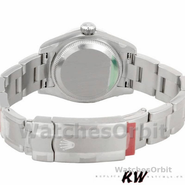 Replique Rolex Oyster Perpetual 26mm Femme-176234-Silver Maxi Arabic Dial Argenté