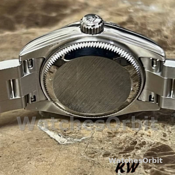 Replique Rolex Oyster Perpetual 26mm Femme-176234-Silver Roman Diamond Dial Argenté