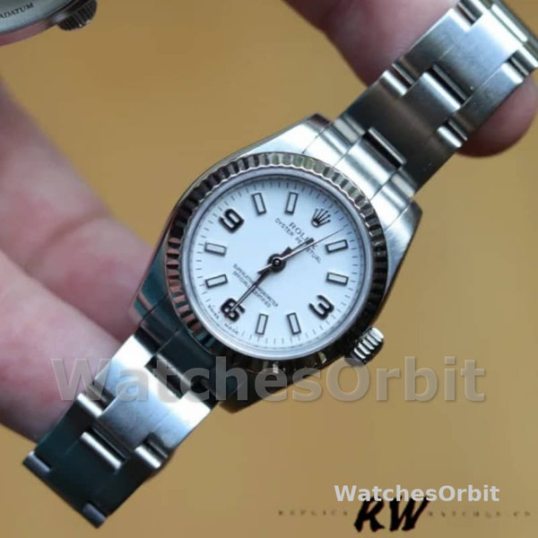Replique Femmes Rolex Oyster Perpetual 26mm Femmes-176234-White Roman Dial Blanc