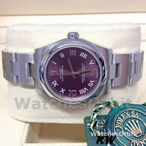 Womens Rolex Oyster Perpetual 31mm Womens-177200-Grape Red Dial Grape Red Replica Image